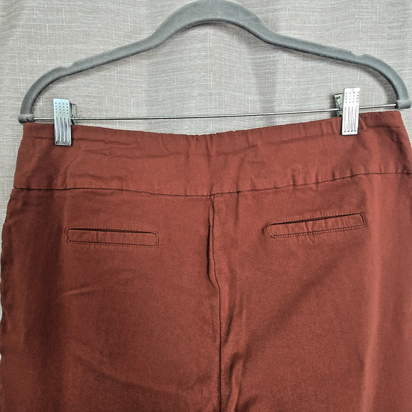 Zac & Rachel Ankle Pants Womens Burnt Orange Pull On Size 14 - Picture 8 of 10